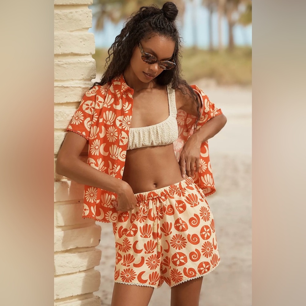 ▪️NWT Farm Rio & Anthropologie Tie Shorts